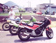 Reg and his 2 KR's (and Kawasaki D-Tracker)