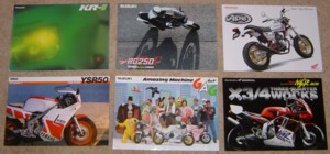 Bike brochures I bought from Yahoo Auctions Japan