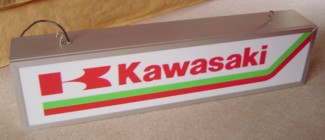 Kawasaki dealer showroom sign