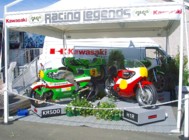 Kawasaki Racing Legends display at the 2007 TT