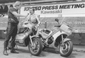Kork being interviewed at the launch held at Fuji Speedway